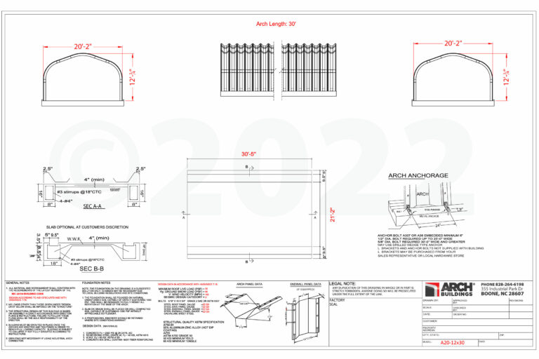 Arch Buildings Example Drawing